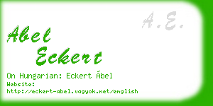 abel eckert business card